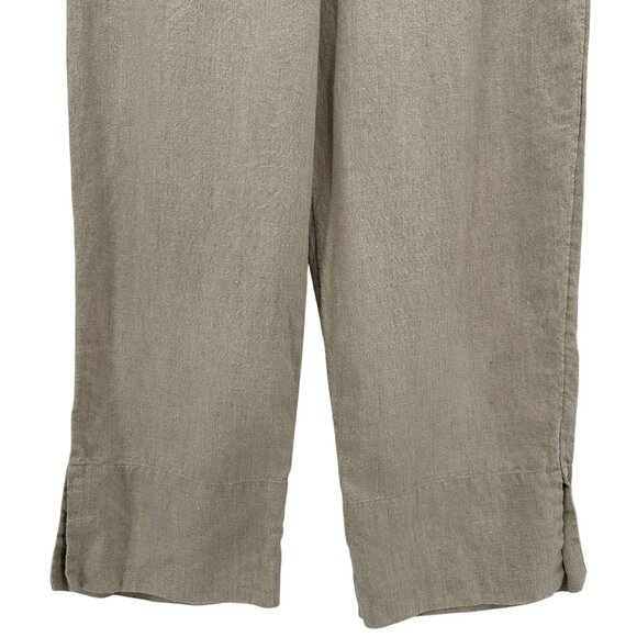 J. Jill Linen Beige Ankle High Rise Wide Leg Pants Womens 16 - Picture 3 of 8